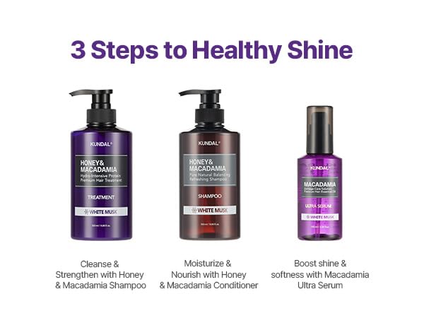 KUNDAL Honey & Macadamia Natural Conditioner Korean Hair Care Damage Repair, Deep Hydration, Long Lasting Fragrance, with Honey, Argan Oil, Macadamia Oil 16.9fl oz (Pack of 2) (Baby Powder)