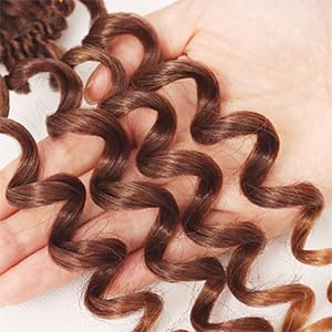 7 Packs GoGo Curl Crochet Hair 8 Inch Short Gray Curly Crochet Hair for Women Deep Wave Beach Curl Crochet Braids Synthetic Braiding Hair Extensions(8 Inch, T4/30)