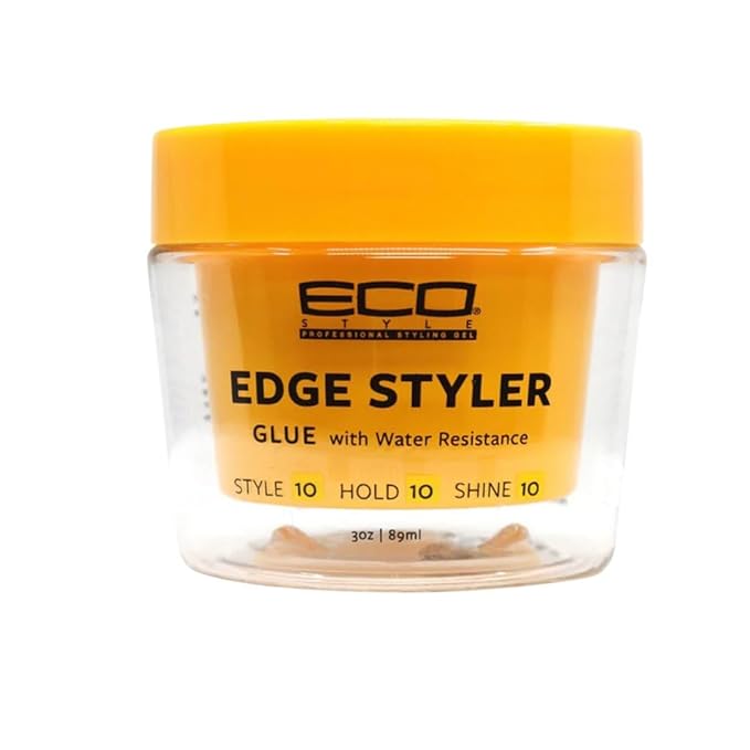 Eco Style Glue Pomade – Water-Resistant Strong Hold Hair Pomade for Styling & Edge Control, 3 oz