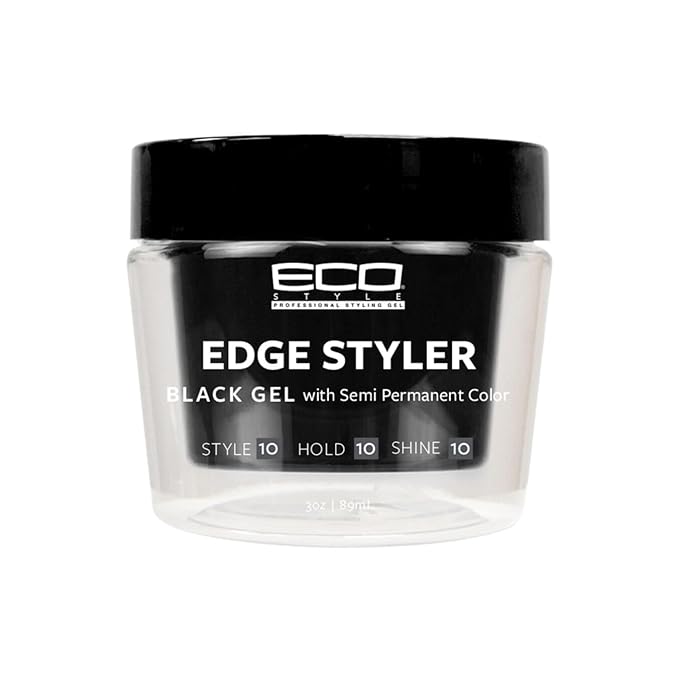 Styler Ecoco Eco Pomade Black Gel With Semi Permanent Color Strong Hold 3 oz