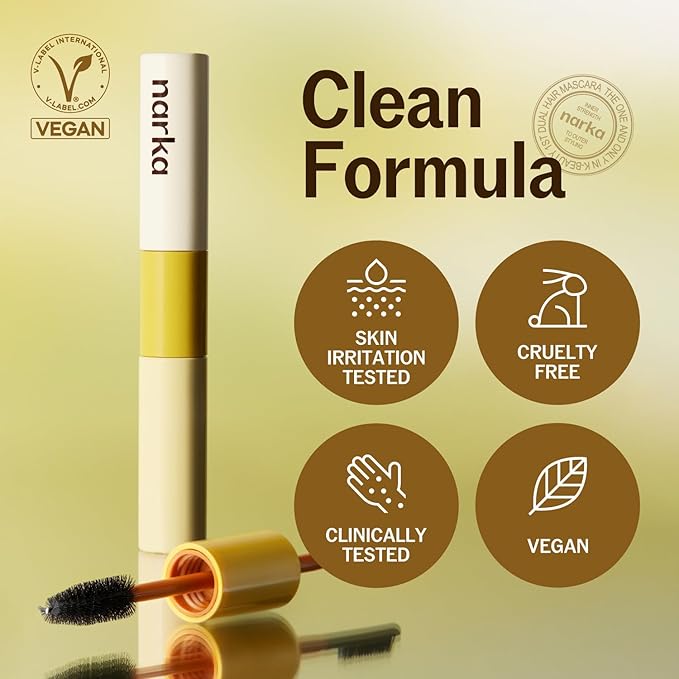 Hype Fit Hair Mascara – Flyaway Slick Stick & Edge Control with Dual-Brush Design for Precision Styling, Lightweight Non-Greasy Natural Hold, Easy-Wash Formula