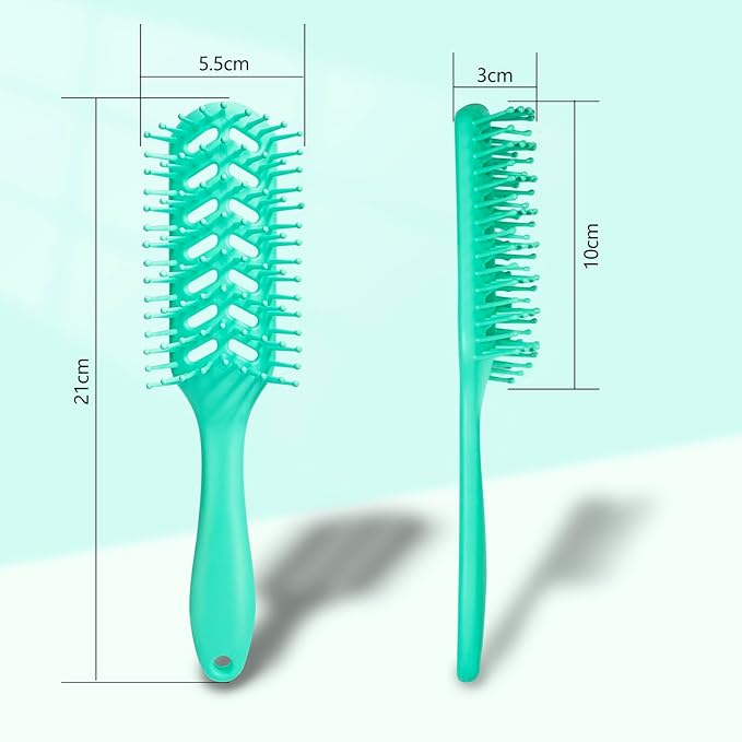 kuwa Detangler Brush for Curly Hair,Degradable Vented Hair brush,detangling brush for thick hair,Faster n Easier Detangle Wet or Dry Hair with No Pain