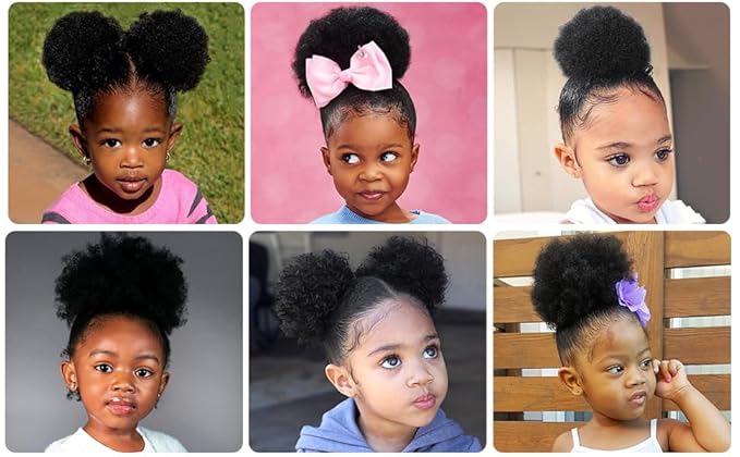 isheeny Afro Ponytail Small Afro Hair For Black Women 4Inch Dark Brown Afro Puff Drawstring Ponytail Human Hair 1 PIECES For Children Authentic And Stylish Hairpiece, Afro Curly Puff Style