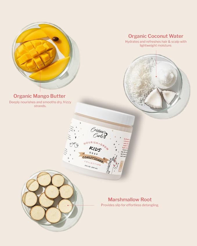 Cristina's Curls Kids Deep Conditioner – Plush Moisture And Slip For Easy Detangling