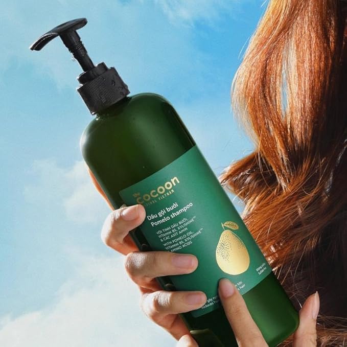 Cocoon Pomelo Oil Shampoo with Xylishine & Amino Acid, Hair Growth Product for Thinning, Damaged, Organic Shampoo No Sulfate, Vegan, Soften, Reduce Loss & Volumize Hair Growth