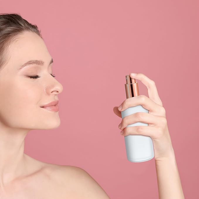 Roshtia 30 Pcs 3.4 oz/ 100 ml Gold, Silver, Rose Gold Glass Spray Bottle Refillable Perfume Atomizer Clear Decorative Empty Bottles with Fine Mist Sprayer Pump for Face Body Travel