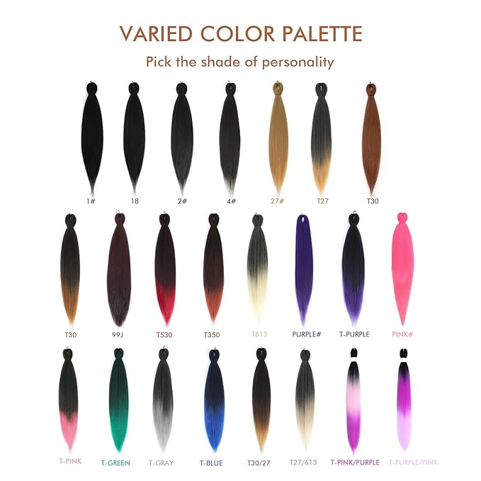 Pre-stretched Braiding Hair - 24 Inch 8 Packs Ombre Blonde Longt Braiding Hair For Twist or Box Braids, Yaki Texture Hot Water Setting Synthetic Braiding Hair Extensions (24 Inch, T27-8P)