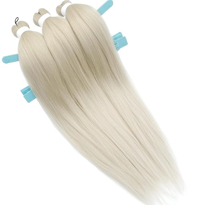 613 Blonde Braiding Hair Pre Stretched 26 inch Prestretched Braiding Hair Blond Colored Hair Extensions for Braiding Box Braids Knotless Hypoallergenic Synthetic Braiding Hair (Blond Braids 6packs)