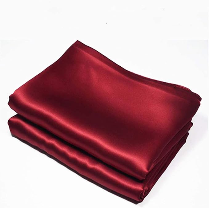 Red Silk Pillow Cases for Hair and Skin Made in USA, 22 Momme, Anti Acne Silk Pillowcase with Zipper, Organic, Hypoallergenic, Anti Wrinkle, 1 Pc 20"x26" (Standard, Red)