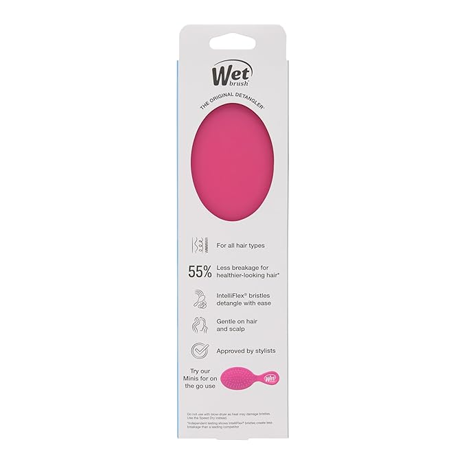 Wet Brush Original Detangler Hair Brush, Pink Frost - Ultra-Soft IntelliFlex Bristles - Detangling Brush Glides Through Tangles For All Hair Types (Wet Dry & Damaged Hair) - Women & Men (Pack of 2)