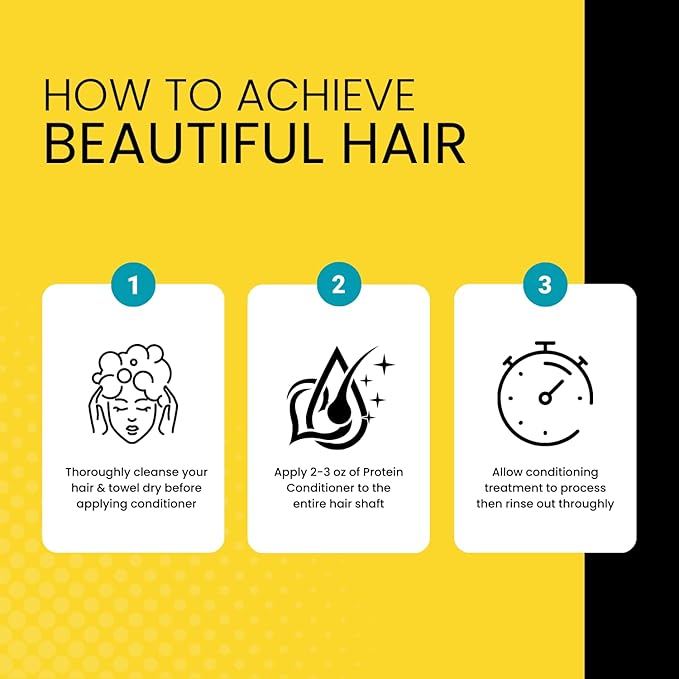 The Hair Diagram - Ashley Marie Protein Conditioner Treatment - Natural Strengthening Conditioner Enriched with Argan Oil & Hydrolyzed Wheat Protein - Color Safe - Paraben & Sulfate Free - 12oz