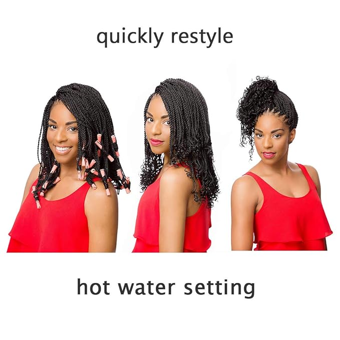 Dorsanee Ombre Pink Braiding Hair Pre Stretched 20 Inch 6 Packs Braiding Hair Extensions for Crochet Box Braids Twists Locs Hair Itch Free Soft Yaki Texture Hot Water Setting (20inch,#1B/Pink)