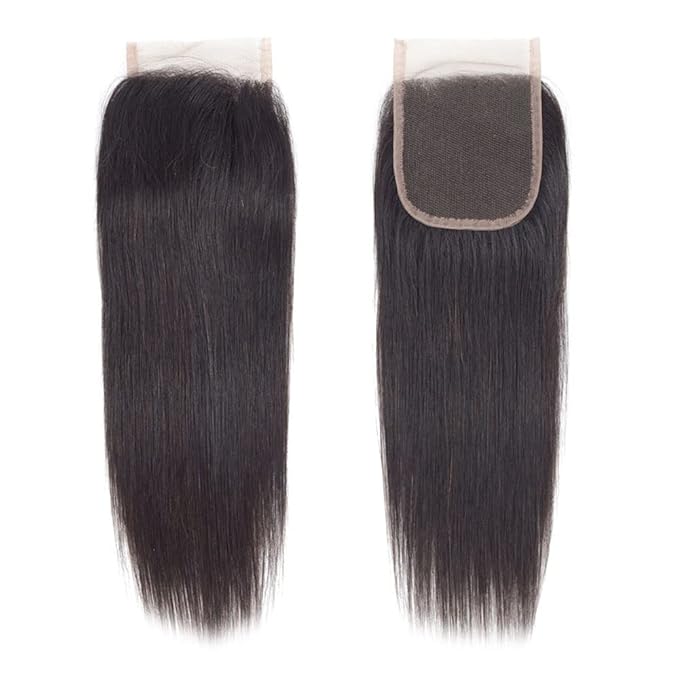Brazilian Virgin Straight Hair 3 Bundles with Closure(22 24 26+22"Closure) 10A Virgin Remy Straight Hair Free Part Closure and Bundles 100% Unprocessed Brazilian Human Hair for Black Women…