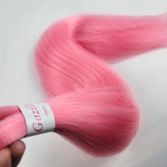 Pink Braiding Hair Pre stretched Boho Hair for Braiding Hair Extensions Kids Short Micro Curl Boho Braids Curly Crochet Bohemian Braids Water Deep Wave Non Toxic Ez Braid Knotless