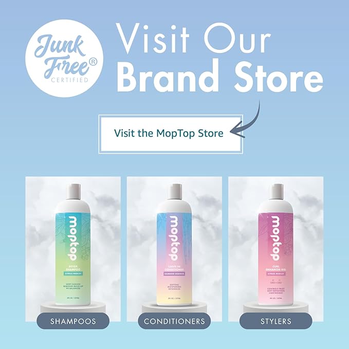 MopTop Leave In Conditioner for Curly Hair – Hair Moisturizer to Soften, Moisturize & Hydrate, Anti Frizz for All Textures & Curl Types, Sulfate & Paraben Free Hair Conditioner
