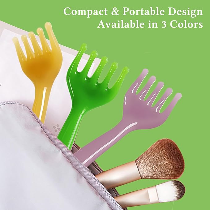 GSHOW Scalp Massager Handheld Comb Resin Relax Massage Tool - Manual Relaxation Tool for Soothing Head Massage - Set of 2