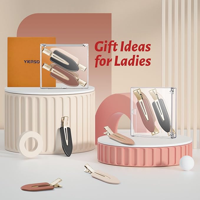 8 Pcs No bend Hair Clips No Crease Makeup Hair Clip Duckbill Clip No Dent Creaseless Alligator Hair Barrettes for Salon Hairstyle Women Girls Makeup Accessories (Black Coffee)