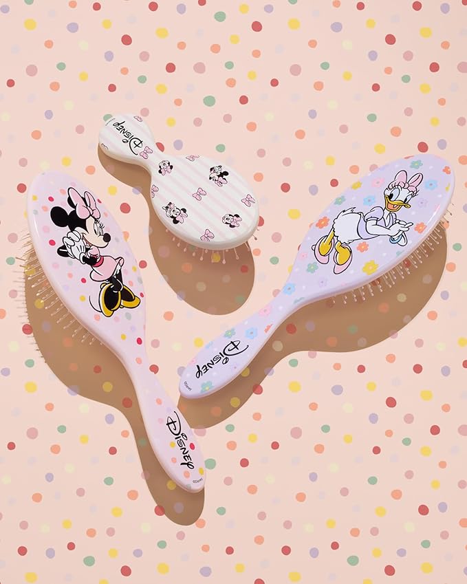 Wet Brush Original Detangling Hair Brush, Hello Disney Minnie Mouse - Ultra-Soft IntelliFlex Bristles - Detangler Brush Glide Through Tangles With Ease For All - For Women, Men, Wet & Dry Hair