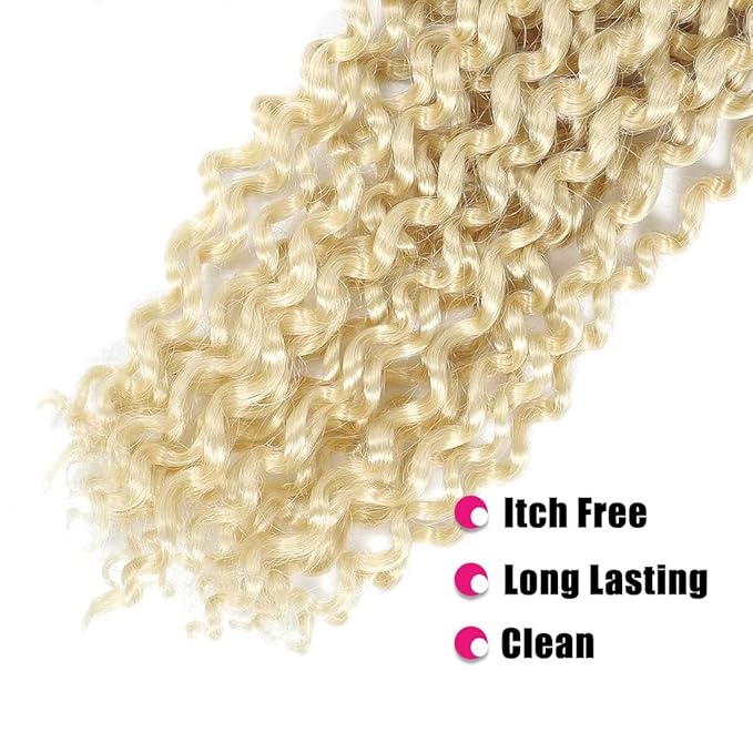 Passion Twist Hair 24Inch 6Packs Passion Twist Crochet Hair Blonde Water Wave Crochet Hair (24 Inch (Pack of 6) 613#) …