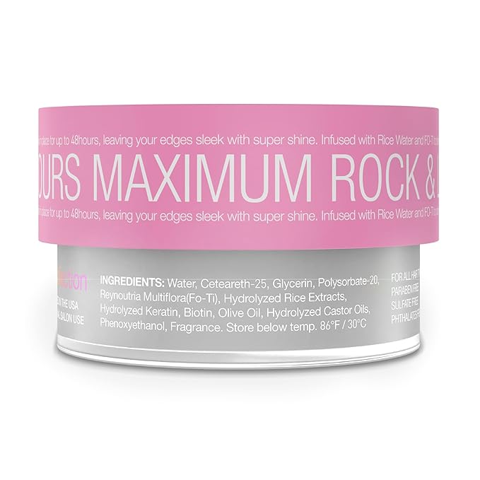 Edge Lux Cherry Edge Control Gel with Castor Oil, Keratin, Biotin, and Olive Oil - 48 Hour Maximum Hold, Non-Flaking, Non-Greasy, Scented, Conditioning Styling Gel for All Hair Types, 1 Ounce