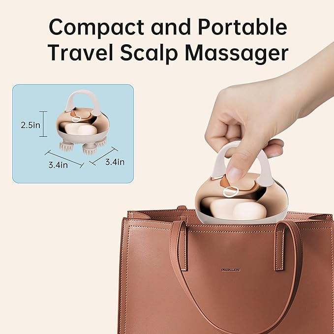 COMFIER Scalp Massager Hair Growth with 3 kneading Modes,Waterproof Hair Massage with 8 Claws for Deep Cleansing,Cordless Head Massager,Body Cat Head Scratcher,Christmas Gifts for Women,Men