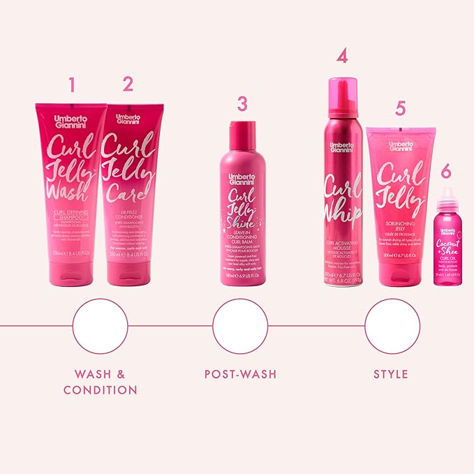 Umberto Giannini Curl Jelly Scrunching Jelly, Vegan & Cruelty Free Frizz Solution Gel for Curly or Wavy Hair, 200 ml (Gel & Curl Shine Conditioner)