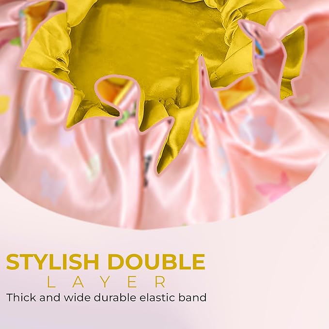 Discover Premium Ruffle Silk Satin Sleeping Bonnets Hair, Moisture Retention, and All-Night Comfort.