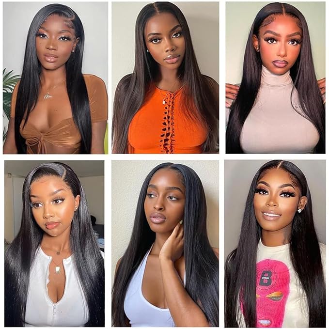 Brazilian Straight Human Hair Bundles 100% Unprocessed Virgin Straight Weaves 3 Bundles 14 16 18inch Raw Sew in Human Hair Bundles Deals Natural Black for Woman