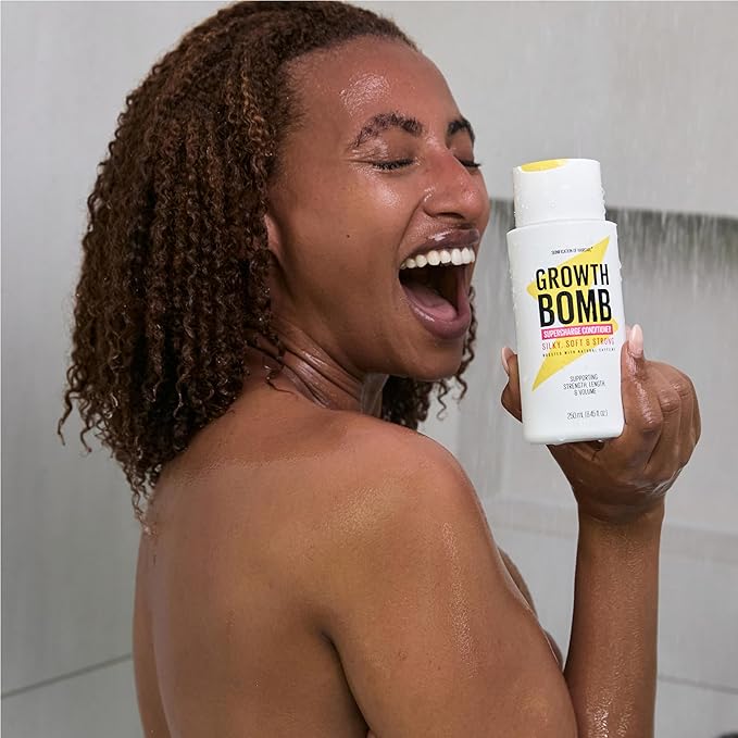 GROWTH BOMB Supercharge Conditioner - Moisturizing Hair Conditioner for Women & Men, Hydrate & Smooth Dry, Damaged, Curly, Frizzy, Color Treated Hair, Smoothing & Hydrating, Sulfate Free - 300 mL