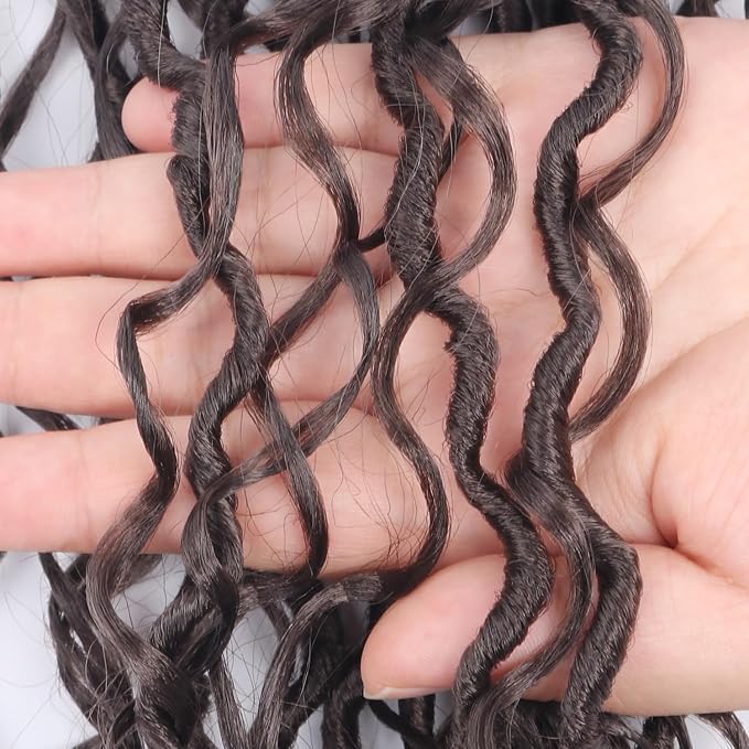 Goddess Locs Crochet Hair 22 Inch 9 Packs Synthetic Faux Locs Crochet Hair for Black Women, River Locs Hair Extensions Style Pre looped Crochet Locs with Curly Ends