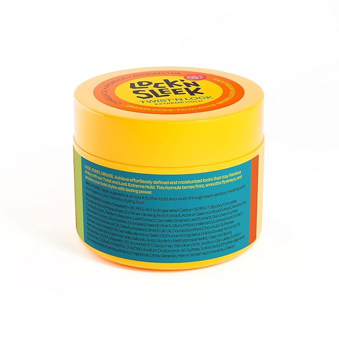 LOCK'N SLEEK Braiding Gel, Extreme Hold Braid, Loc, and Twist, Flake-Free, Tames Frizz, and Contol Edge (5 Fl Oz (Pack of 1))