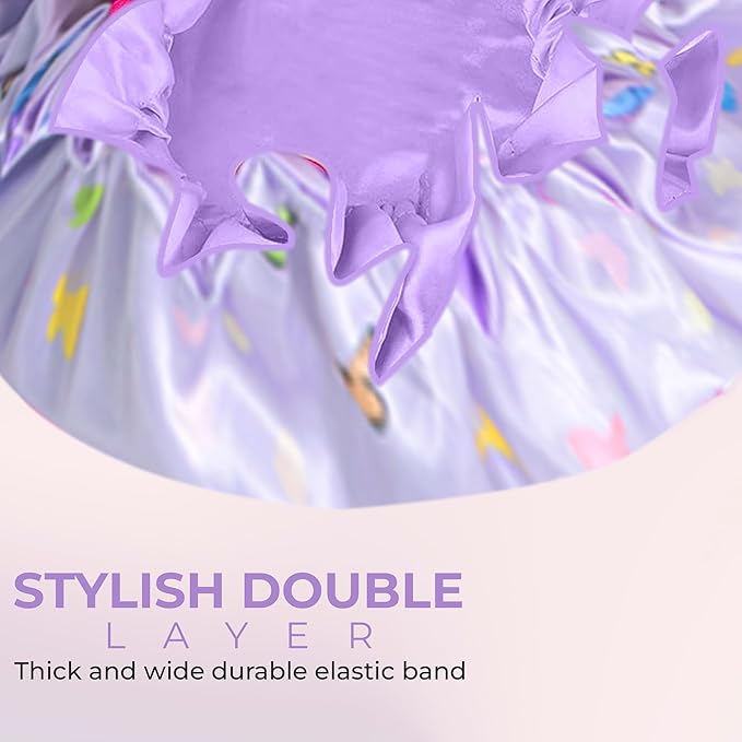 Discover Premium Ruffle Silk Satin Sleeping Bonnets Hair, Moisture Retention, and All-Night Comfort.