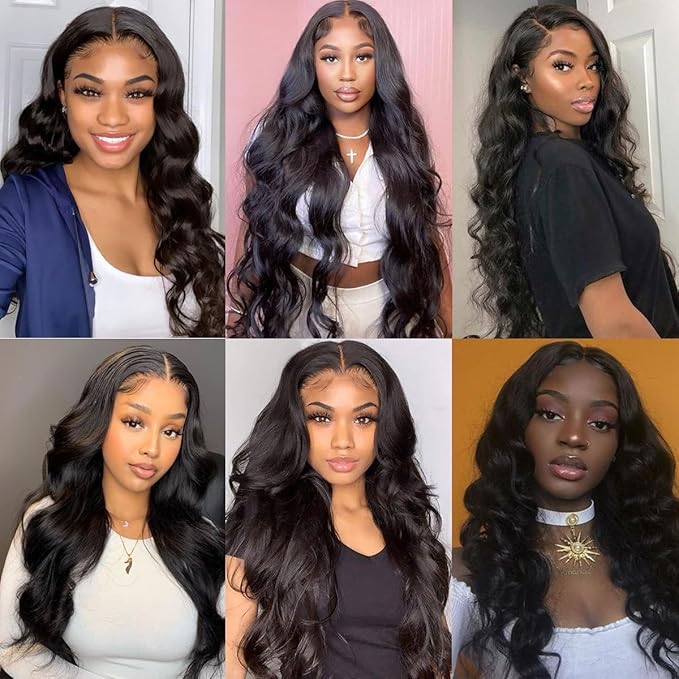 12A Human Hair Bundles Body Wave 3 Bundles 16 18 20 Inch Weave 100% Unprocessed Brazilian Human Hair Bundles(16 18 20)