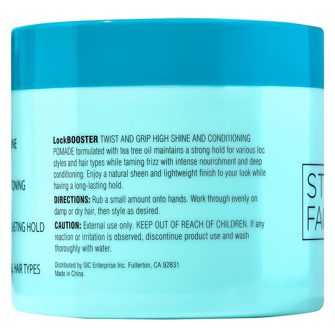 Style Factor Lock BOOSTER Twist & Grip Braid Gel (10.1 Oz.) with Tea Tree Oil— Strong Hold, Flake-Free, Frizz-Free Hair Braiding Gel for Defined & Long-Lasting Twists, Locs & Braids