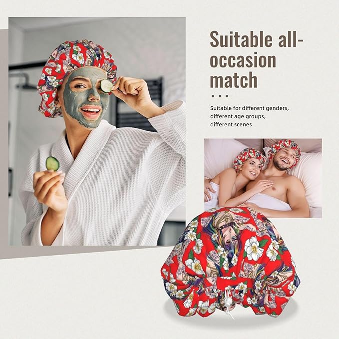 Silk Hair Bonnet for Sleeping, Double Layer Hair Bonnet for Curly Natural Frizz