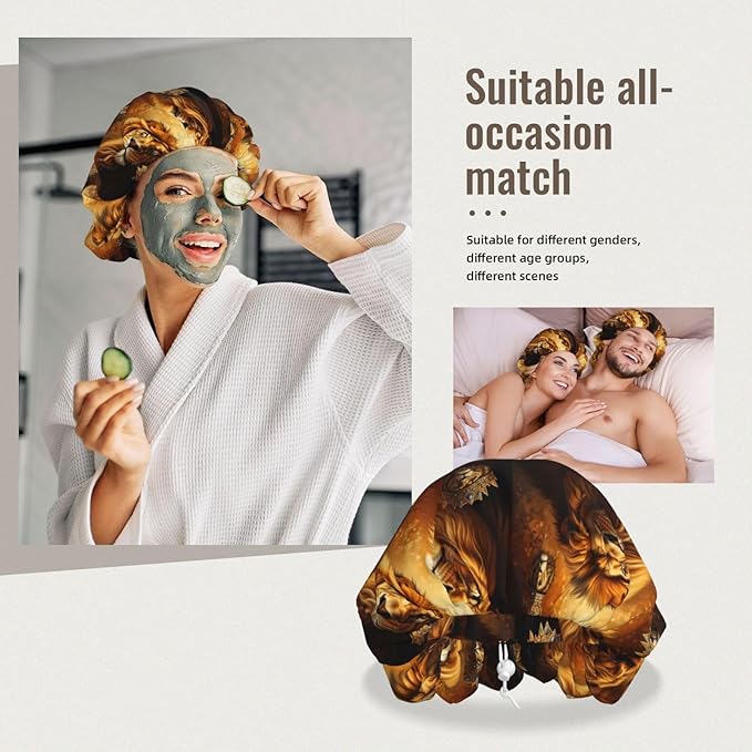 Silk Hair Bonnet for Sleeping, Double Layer Hair Bonnet for Curly Natural Frizz