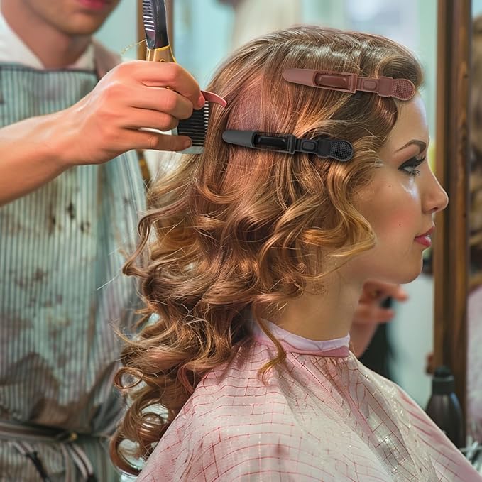 HH&LL Hair Clips for Women – Wide Teeth & Double-Hinged Design – Alligator Styling Sectioning Clips