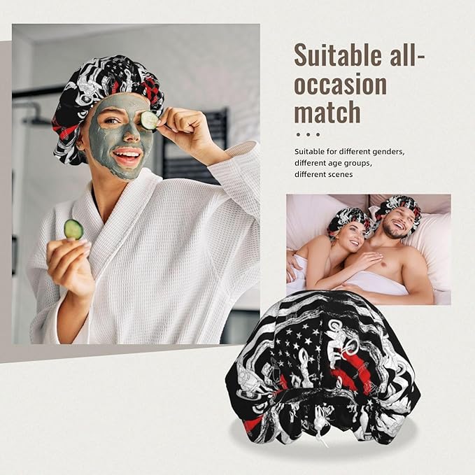 Silk Hair Bonnet for Sleeping, Double Layer Hair Bonnet for Curly Natural Frizz