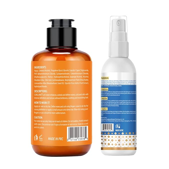 Curl Cream for Men Hair Styling Cream For Wavy and Curly - Mens Curly Hair Products Defines Curls, Tames Frizz, Adds Smoothness and Texture for Curl Without Crispiness - Sea Salt Spray Hold Beach Easy