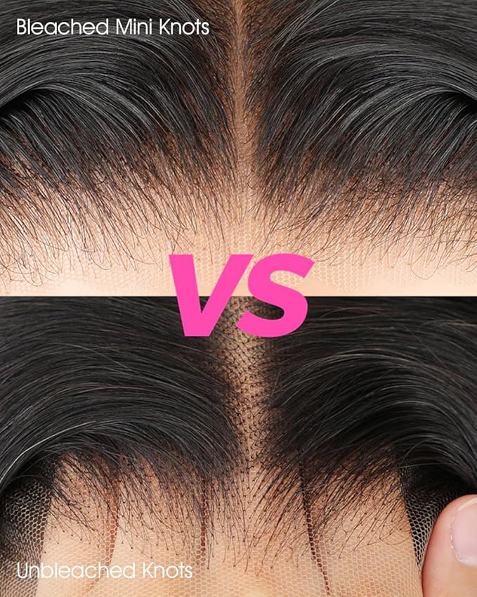 BGM GIRL 9x6 M Cap Water Wave Glueless Wig Human Hair Pre Bleached Tiny Knots Pre Cut HD Lace 180% Density Deep Wave Wear Go Wig Pre Plucked Transparent Lace Natural Black 26 Inch