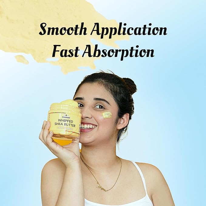 AKWAABA Whipped Shea Butter (Baby Powder) – Nourishes & Moisturizes | Made with Shea Butter | No Dyes & Parabens | 12 oz / 340 g