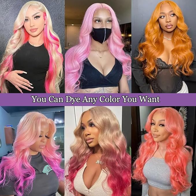 30 Inch 613 Blonde Wig Human Hair 180% Density 13x6 Body Wave Lace Front Wigs Human Hair Glueless Wigs Pre Plucked With Baby Hair (30 inch, 613 Blonde Wig)
