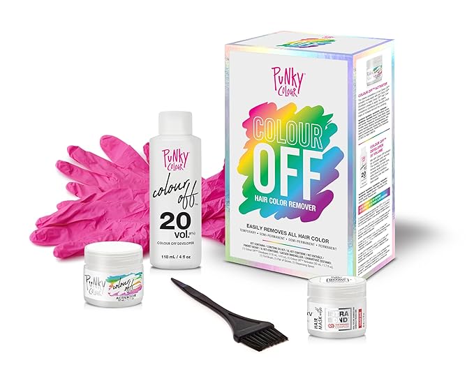 Punky Colour Off Hair Color Remover Kit - Hair Dye Remover, Safely Removes Semi Permanent Dye, and Permanent Colors, Color Removers for Dyed Hairs