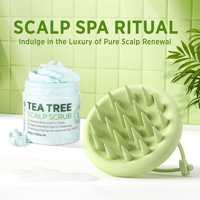 Roycederm Scalp Massager Brush Hair Scrubber – Soft Silicone Shampoo Brush for Scalp Care, Itchy Relief & Deep Cleansing – Ideal for Dandruff, Seborrheic Dermatitis & Scrub Use