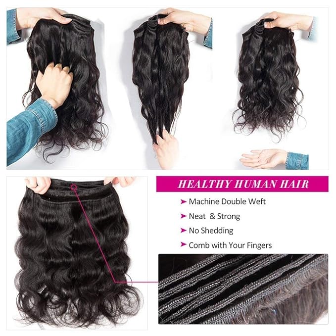Beauty Princess Brazilian Human Hair Bundles Body Wave 10A Human Hair Weave 4 Bundles 20 22 24 26Inch