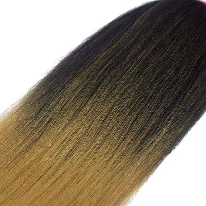 Dorsanee Ombre Honey Blonde Braiding Hair Pre Stretched 20 Inch 6 Packs Braiding Hair Extensions for Crochet Box Braids Twists Locs Hair Itch Free Soft Yaki Texture Hot Water Setting (20inch,#1B/27)