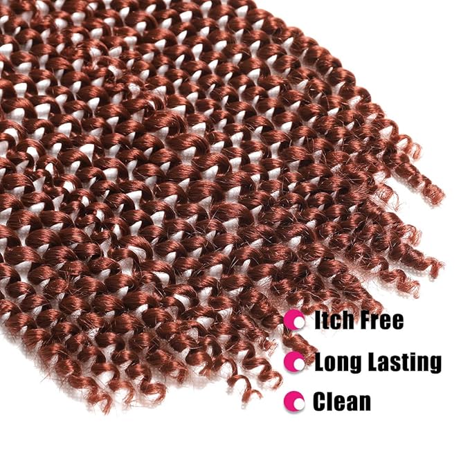 Passion Twist Hair 24Inch 1Pack Passion Twist Crochet Hair Water Wave Crochet Hair for Black Women (24 Inch (Pack of 1), 350#)