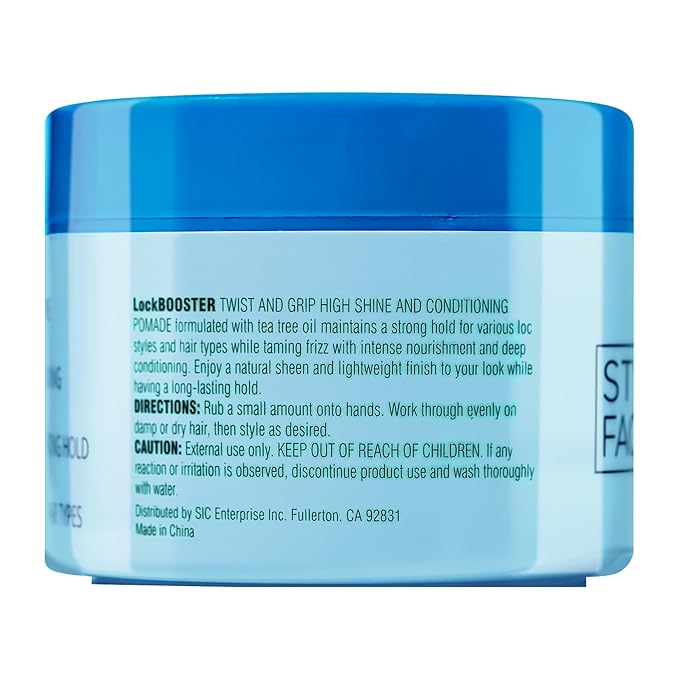 Style Factor Lock BOOSTER Twist & Grip Braid Gel (5 Oz.) with Tea Tree Oil — Strong Hold, Flake-Free, Frizz-Free Hair Braiding Gel for Defined & Long-Lasting Twists, Locs & Braids