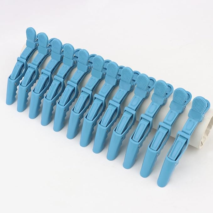 24 Pack Blue Alligator Hair Clips, 4.5 inch Clips for Hair Sectioning, Hair Styling Accessories for Women Men Girls Teens