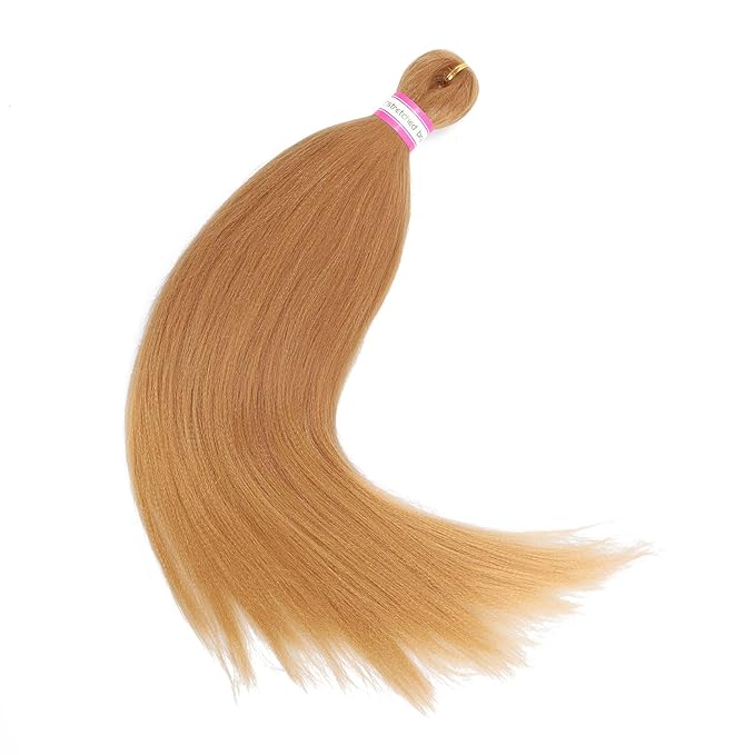 Dorsanee Honey Blonde Braiding Hair Pre Stretched 20 Inch 6 Packs Braiding Hair Extensions for Crochet Box Braids Twists Locs Hair Itch Free Soft Yaki Texture Hot Water Setting (20inch,#27)